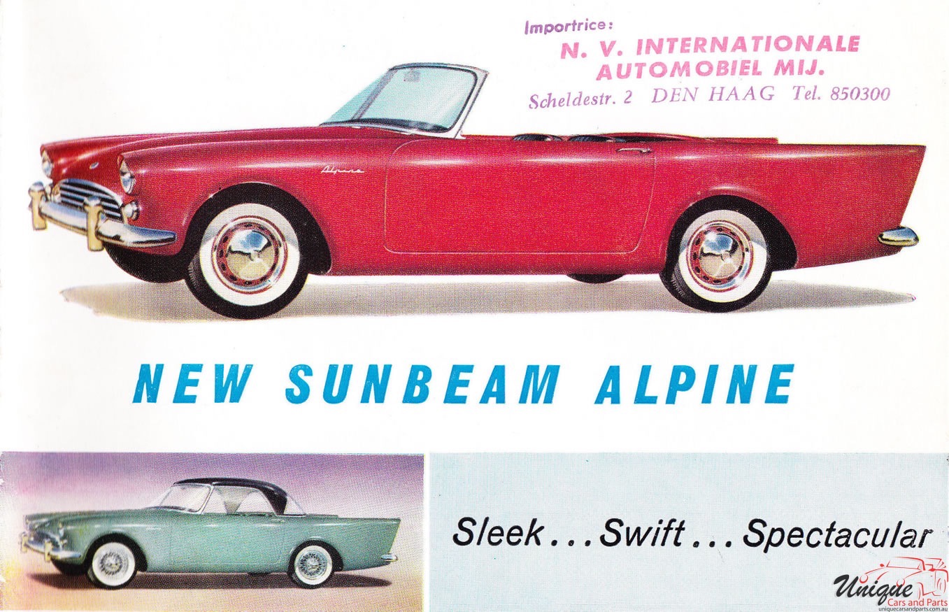 1959 Sunbeam Alpine Brochure